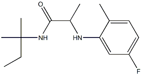 2-[(5-fluoro-2-methylphenyl)amino]-N-(2-methylbutan-2-yl)propanamide 结构式