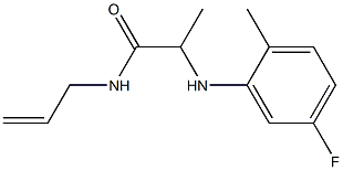 2-[(5-fluoro-2-methylphenyl)amino]-N-(prop-2-en-1-yl)propanamide 结构式