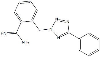 2-[(5-phenyl-2H-1,2,3,4-tetrazol-2-yl)methyl]benzene-1-carboximidamide 结构式