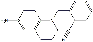 2-[(6-amino-1,2,3,4-tetrahydroquinolin-1-yl)methyl]benzonitrile 结构式