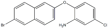 2-[(6-bromonaphthalen-2-yl)oxy]-5-chloroaniline 结构式