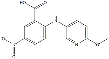 2-[(6-methoxypyridin-3-yl)amino]-5-nitrobenzoic acid 结构式