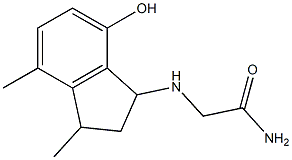 2-[(7-hydroxy-3,4-dimethyl-2,3-dihydro-1H-inden-1-yl)amino]acetamide 结构式