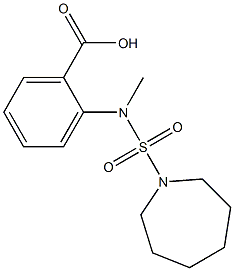 2-[(azepane-1-sulfonyl)(methyl)amino]benzoic acid 结构式