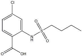 2-[(butylsulfonyl)amino]-4-chlorobenzoic acid 结构式