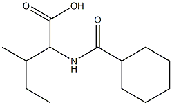 2-[(cyclohexylcarbonyl)amino]-3-methylpentanoic acid 结构式