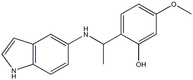 2-[1-(1H-indol-5-ylamino)ethyl]-5-methoxyphenol 结构式