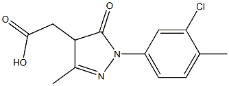 2-[1-(3-chloro-4-methylphenyl)-3-methyl-5-oxo-4,5-dihydro-1H-pyrazol-4-yl]acetic acid 结构式