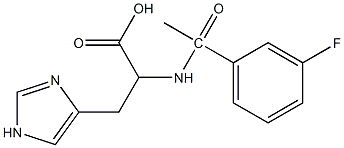 2-[1-(3-fluorophenyl)acetamido]-3-(1H-imidazol-4-yl)propanoic acid 结构式