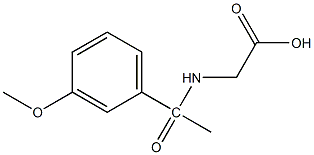 2-[1-(3-methoxyphenyl)acetamido]acetic acid 结构式