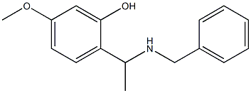 2-[1-(benzylamino)ethyl]-5-methoxyphenol 结构式