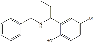 2-[1-(benzylamino)propyl]-4-bromophenol 结构式