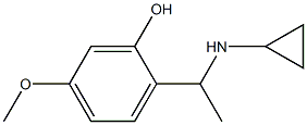 2-[1-(cyclopropylamino)ethyl]-5-methoxyphenol 结构式