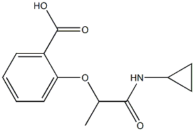 2-[1-(cyclopropylcarbamoyl)ethoxy]benzoic acid 结构式