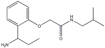 2-[2-(1-aminopropyl)phenoxy]-N-isobutylacetamide 结构式