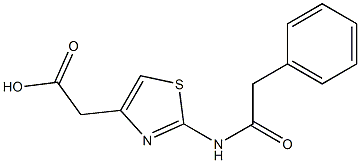 2-[2-(2-phenylacetamido)-1,3-thiazol-4-yl]acetic acid 结构式