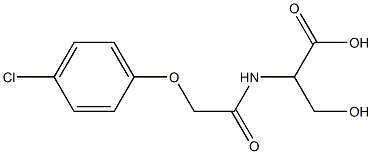 2-[2-(4-chlorophenoxy)acetamido]-3-hydroxypropanoic acid 结构式