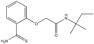 2-[2-(aminocarbonothioyl)phenoxy]-N-(1,1-dimethylpropyl)acetamide 结构式