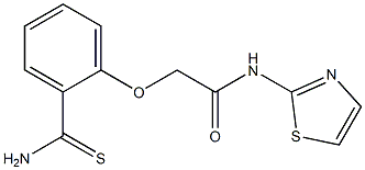 2-[2-(aminocarbonothioyl)phenoxy]-N-1,3-thiazol-2-ylacetamide 结构式