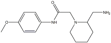 2-[2-(aminomethyl)piperidin-1-yl]-N-(4-methoxyphenyl)acetamide 结构式