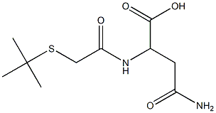 2-[2-(tert-butylsulfanyl)acetamido]-3-carbamoylpropanoic acid 结构式