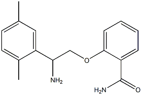 2-[2-amino-2-(2,5-dimethylphenyl)ethoxy]benzamide 结构式