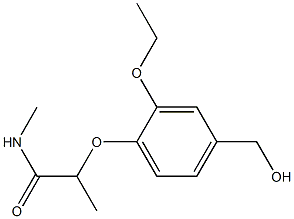 2-[2-ethoxy-4-(hydroxymethyl)phenoxy]-N-methylpropanamide 结构式