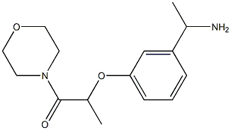 2-[3-(1-aminoethyl)phenoxy]-1-(morpholin-4-yl)propan-1-one 结构式