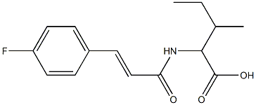 2-[3-(4-fluorophenyl)prop-2-enamido]-3-methylpentanoic acid 结构式