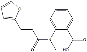 2-[3-(furan-2-yl)-N-methylpropanamido]benzoic acid 结构式