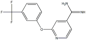 2-[3-(trifluoromethyl)phenoxy]pyridine-4-carboximidamide 结构式