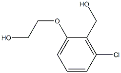 2-[3-chloro-2-(hydroxymethyl)phenoxy]ethan-1-ol 结构式