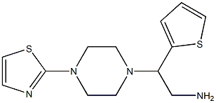 2-[4-(1,3-thiazol-2-yl)piperazin-1-yl]-2-(thiophen-2-yl)ethan-1-amine 结构式