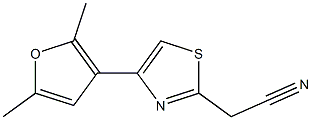 2-[4-(2,5-dimethylfuran-3-yl)-1,3-thiazol-2-yl]acetonitrile 结构式