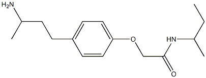 2-[4-(3-aminobutyl)phenoxy]-N-(sec-butyl)acetamide 结构式