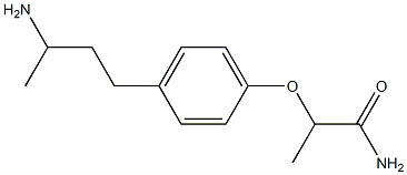 2-[4-(3-aminobutyl)phenoxy]propanamide 结构式