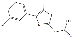 2-[4-(3-chlorophenyl)-5-methyl-1,3-thiazol-2-yl]acetic acid 结构式