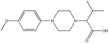 2-[4-(4-methoxyphenyl)piperazin-1-yl]-3-methylbutanoic acid 结构式