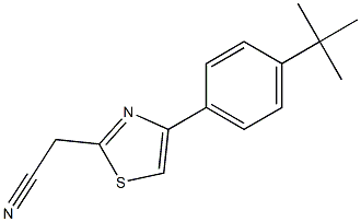 2-[4-(4-tert-butylphenyl)-1,3-thiazol-2-yl]acetonitrile 结构式