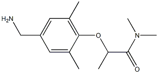 2-[4-(aminomethyl)-2,6-dimethylphenoxy]-N,N-dimethylpropanamide 结构式