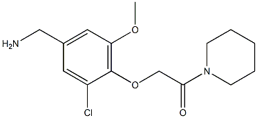 2-[4-(aminomethyl)-2-chloro-6-methoxyphenoxy]-1-(piperidin-1-yl)ethan-1-one 结构式