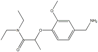 2-[4-(aminomethyl)-2-methoxyphenoxy]-N,N-diethylpropanamide 结构式