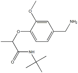 2-[4-(aminomethyl)-2-methoxyphenoxy]-N-tert-butylpropanamide 结构式