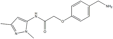 2-[4-(aminomethyl)phenoxy]-N-(1,3-dimethyl-1H-pyrazol-5-yl)acetamide 结构式