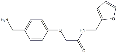 2-[4-(aminomethyl)phenoxy]-N-(2-furylmethyl)acetamide 结构式