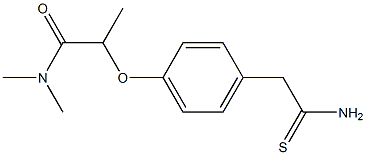 2-[4-(carbamothioylmethyl)phenoxy]-N,N-dimethylpropanamide 结构式