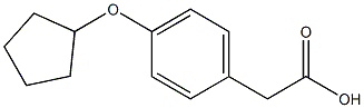 2-[4-(cyclopentyloxy)phenyl]acetic acid 结构式