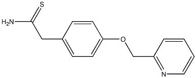 2-[4-(pyridin-2-ylmethoxy)phenyl]ethanethioamide 结构式