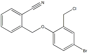 2-[4-bromo-2-(chloromethyl)phenoxymethyl]benzonitrile 结构式