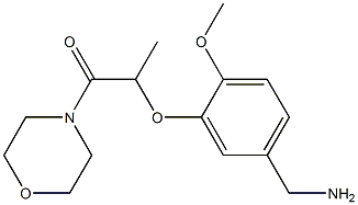 2-[5-(aminomethyl)-2-methoxyphenoxy]-1-(morpholin-4-yl)propan-1-one 结构式